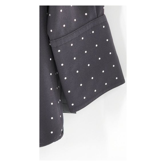 JOSEPH NWT Brooks Silk Black / Ivory Polka Dot Shirt - Picture 9 of 13